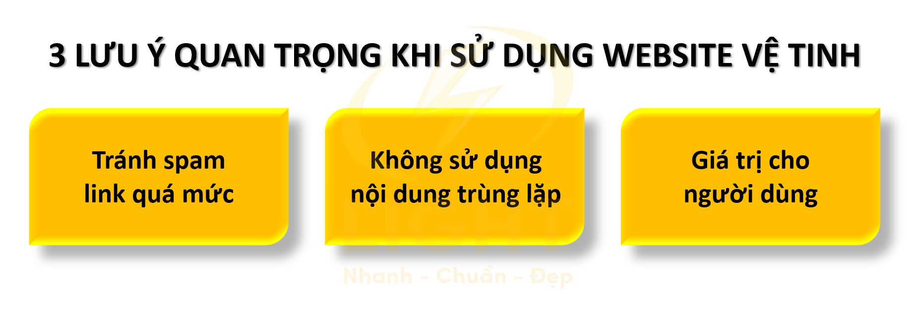 Lưu ý quan trọng khi sử dụng website vệ tinh