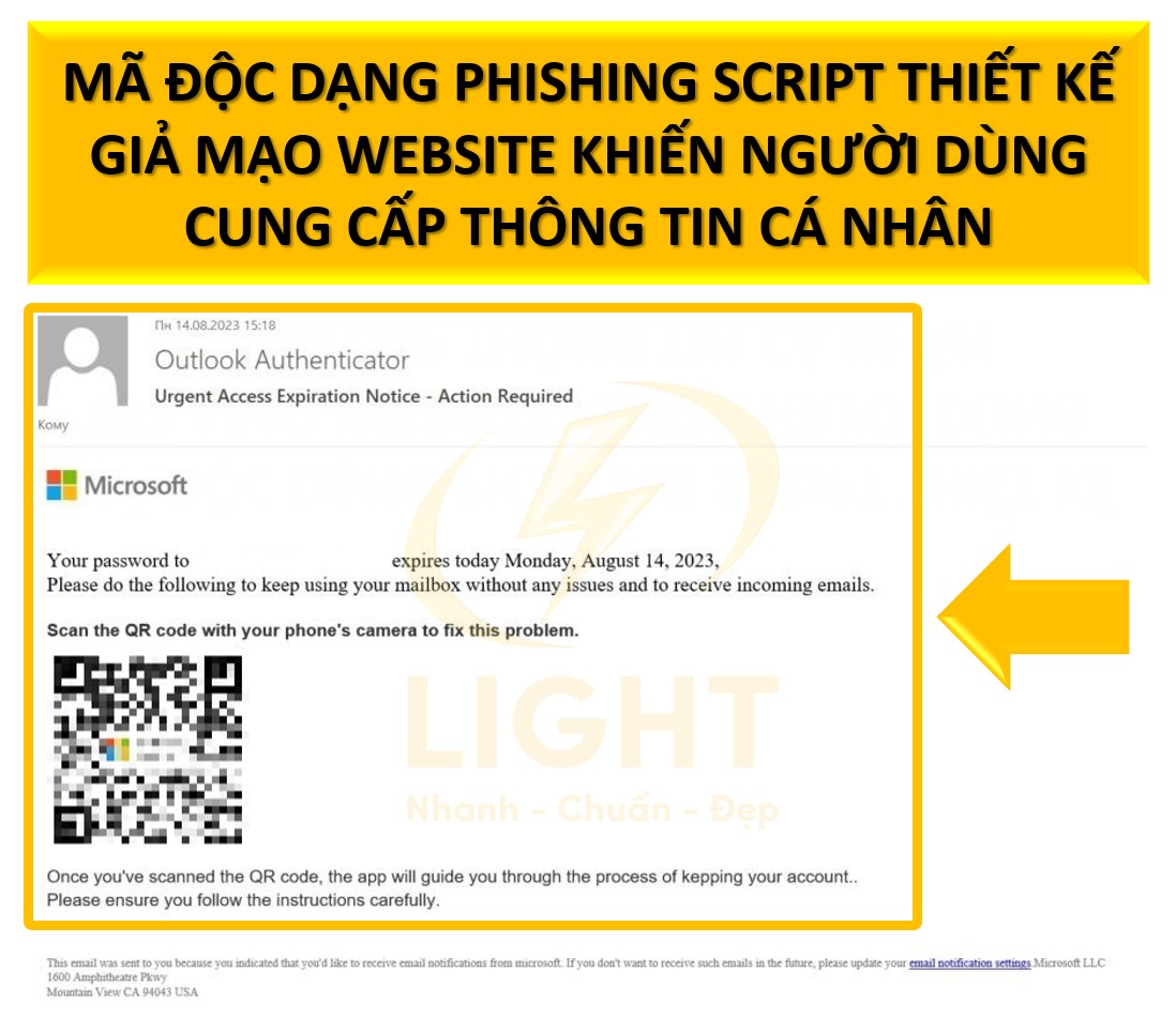 Mã độc dạng Phishing Script