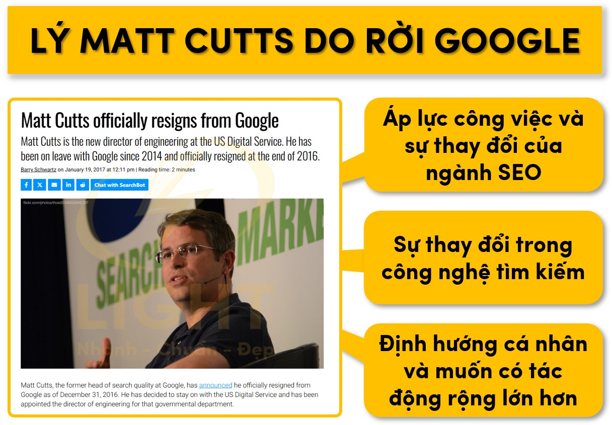 Lý do khiến Matt Cutts rời Google
