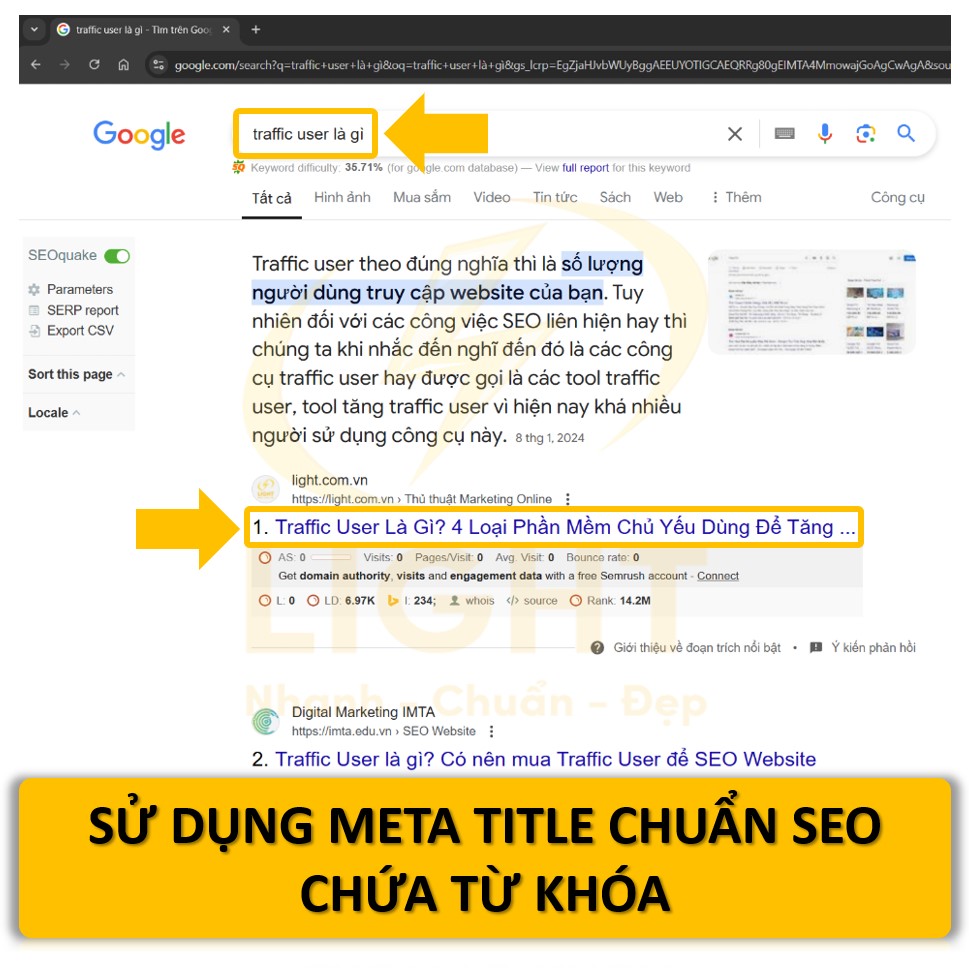 Meta Title chuẩn SEO (dựa trên từ khóa và tối ưu cho CTR)