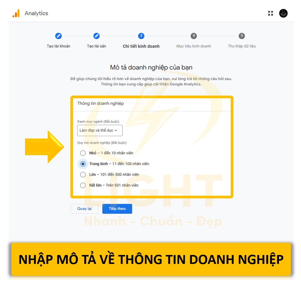  điền các mô tả doanh nghiệp tại Chi tiết kinh doanh ở phần tiếp theo