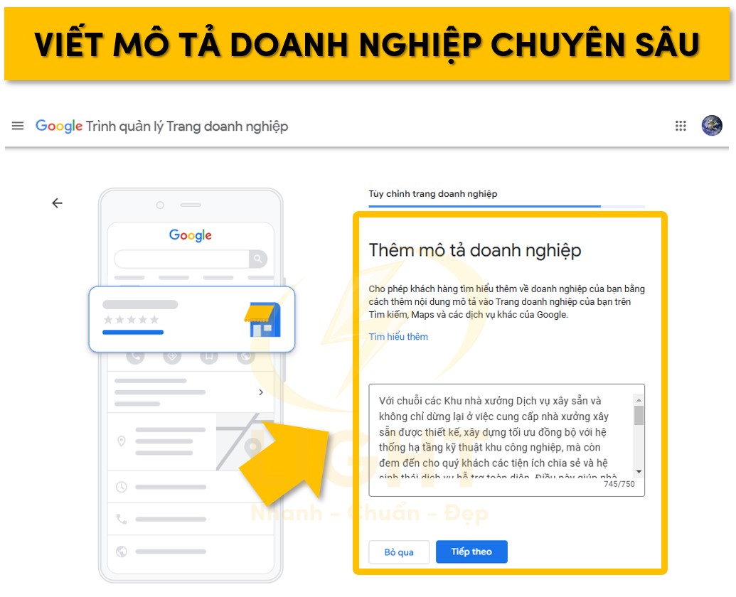 Viết mô tả doanh nghiệp chuyên sâu