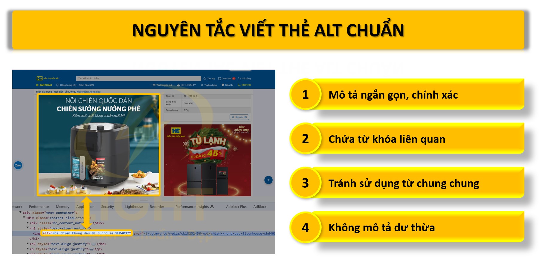 Nguyên tắc viết thẻ ALT chuẩn