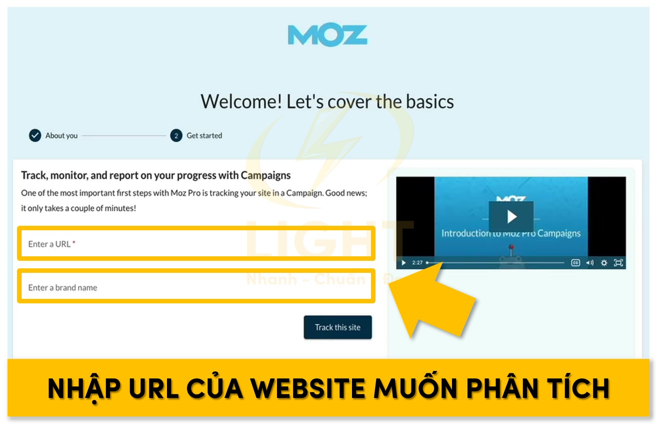 Điền đường dẫn của website mà bạn cần phân tích