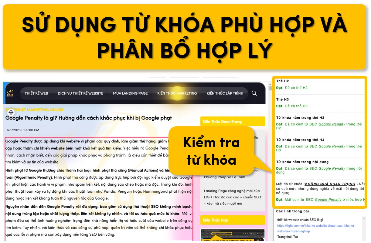 Sử Dụng Từ Khóa Phù Hợp Và Phân Bổ Hợp Lý