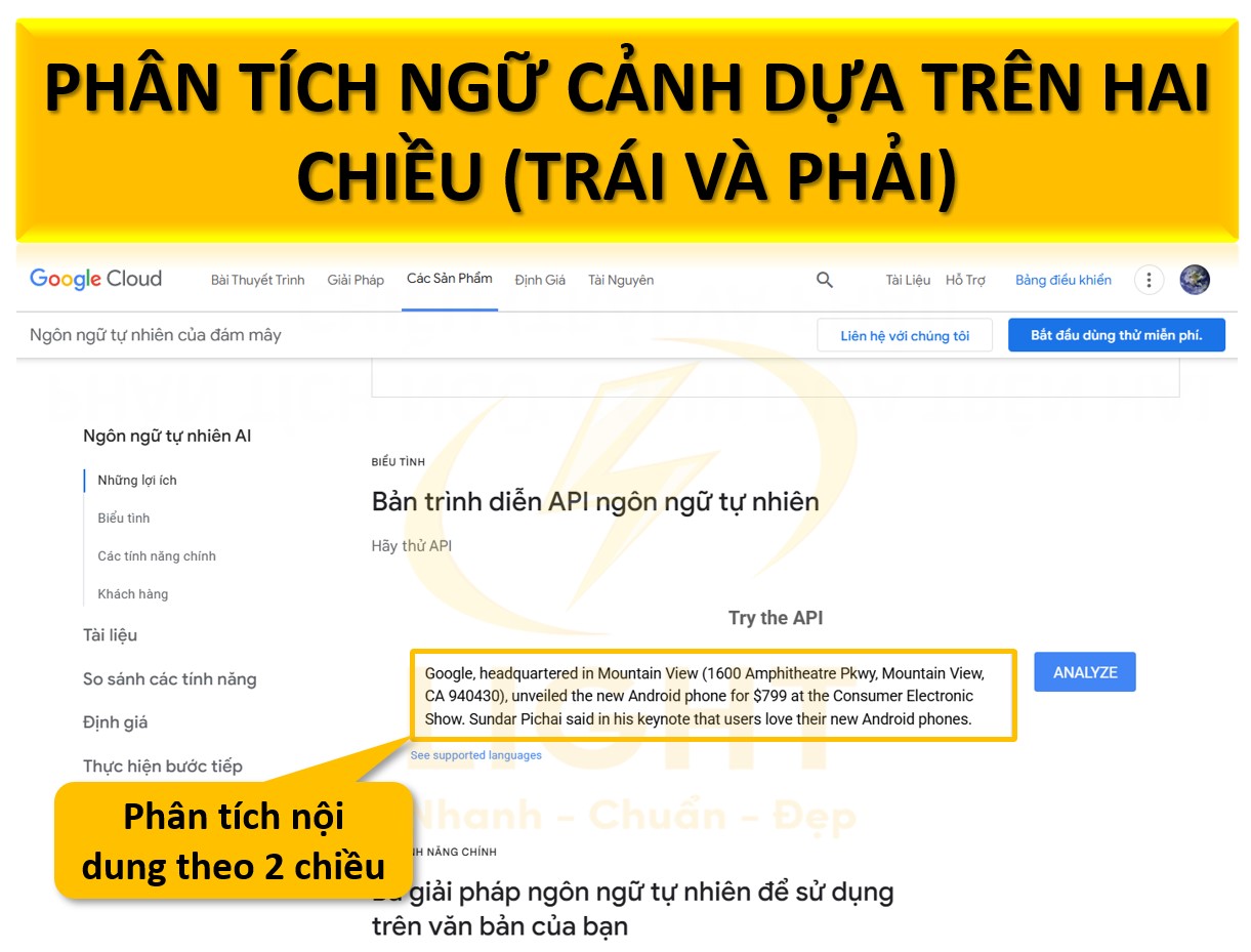 Phân tích ngữ cảnh dựa trên hai chiều (trái và phải)