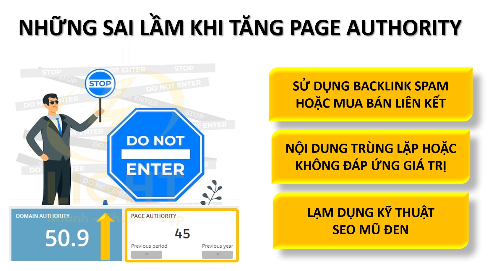 Những sai lầm khi tăng Page Authority