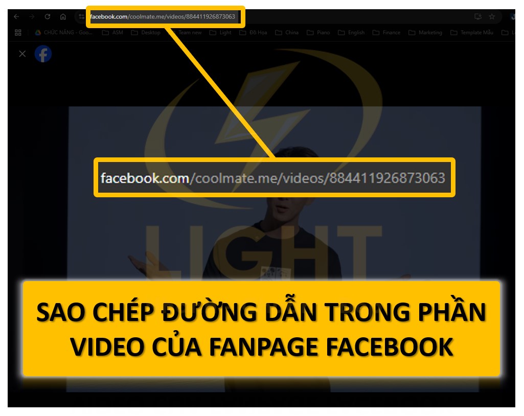 sao chép đường dẫn video facebook