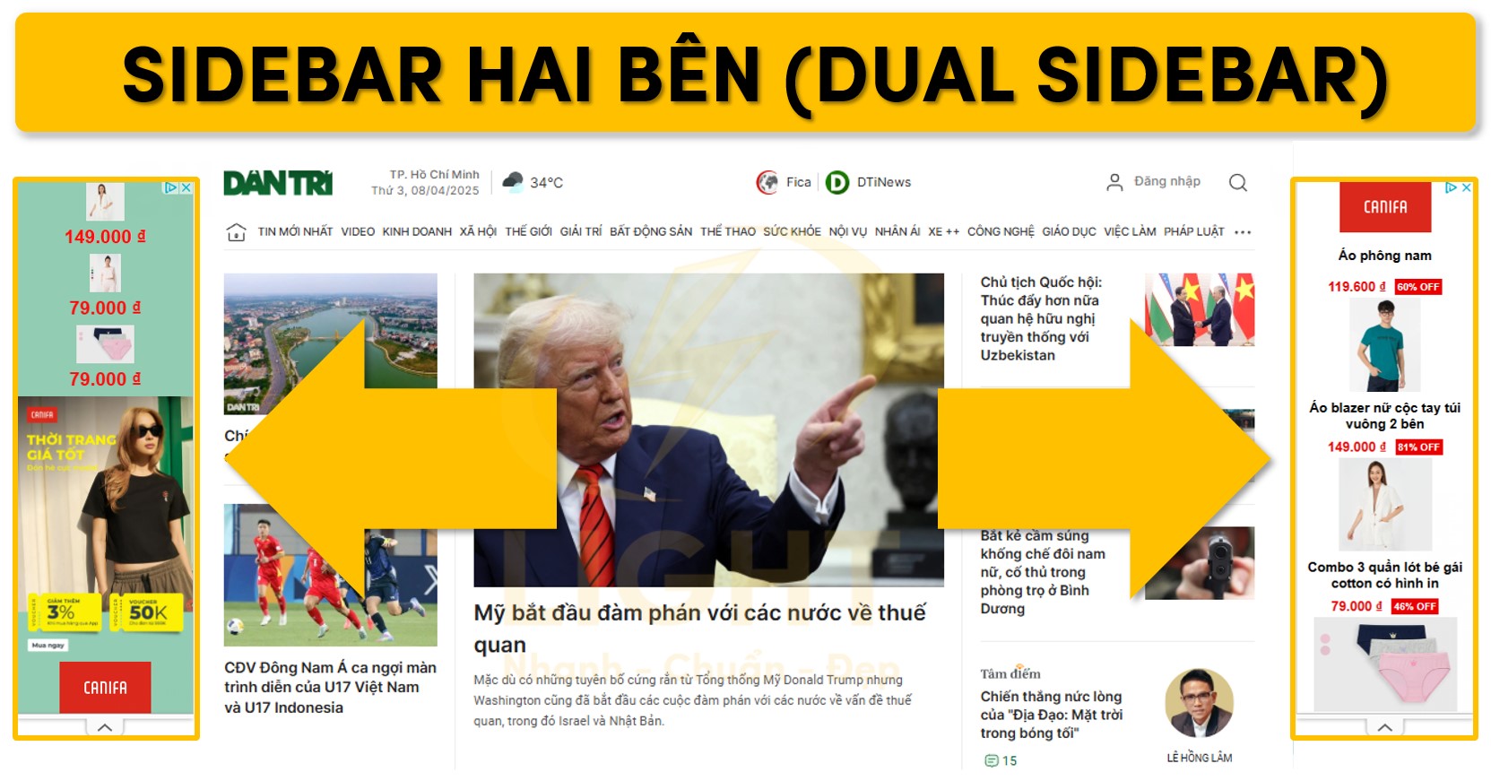 Dạng sidebar hai bên