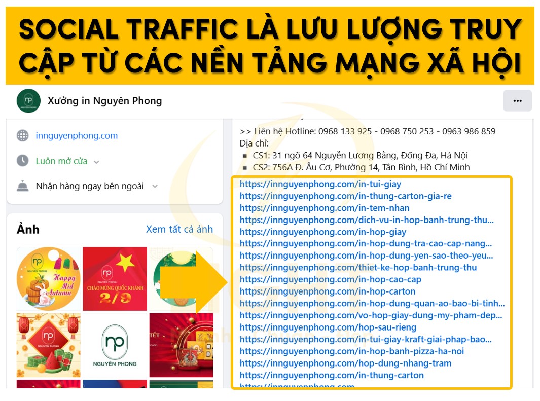 Social traffic là lưu lượng truy cập từ các nền tảng mạng xã hội