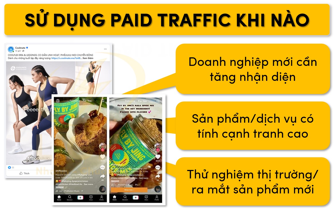 Trường hợp nên sử dụng Paid traffic