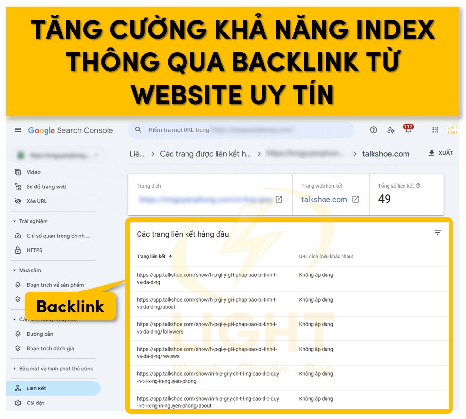 Tăng Cường Khả Năng Index Thông Qua Backlink Từ Website Uy Tín