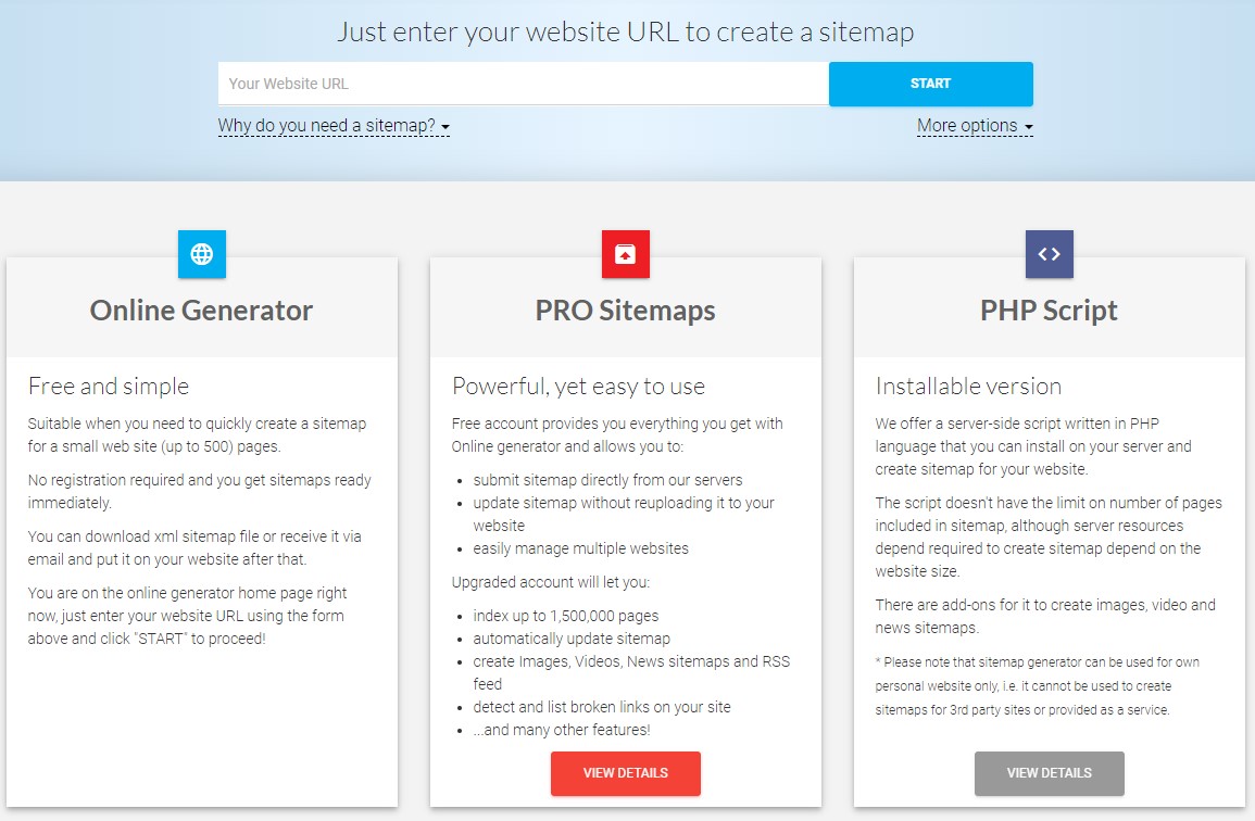 Tạo sitemap online