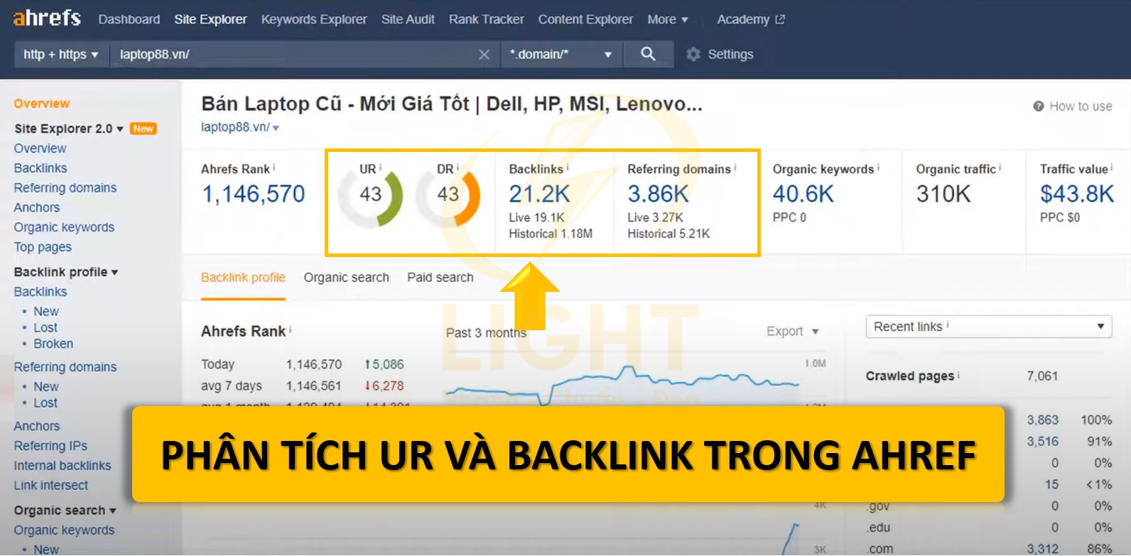 Phân tích UR và backlink