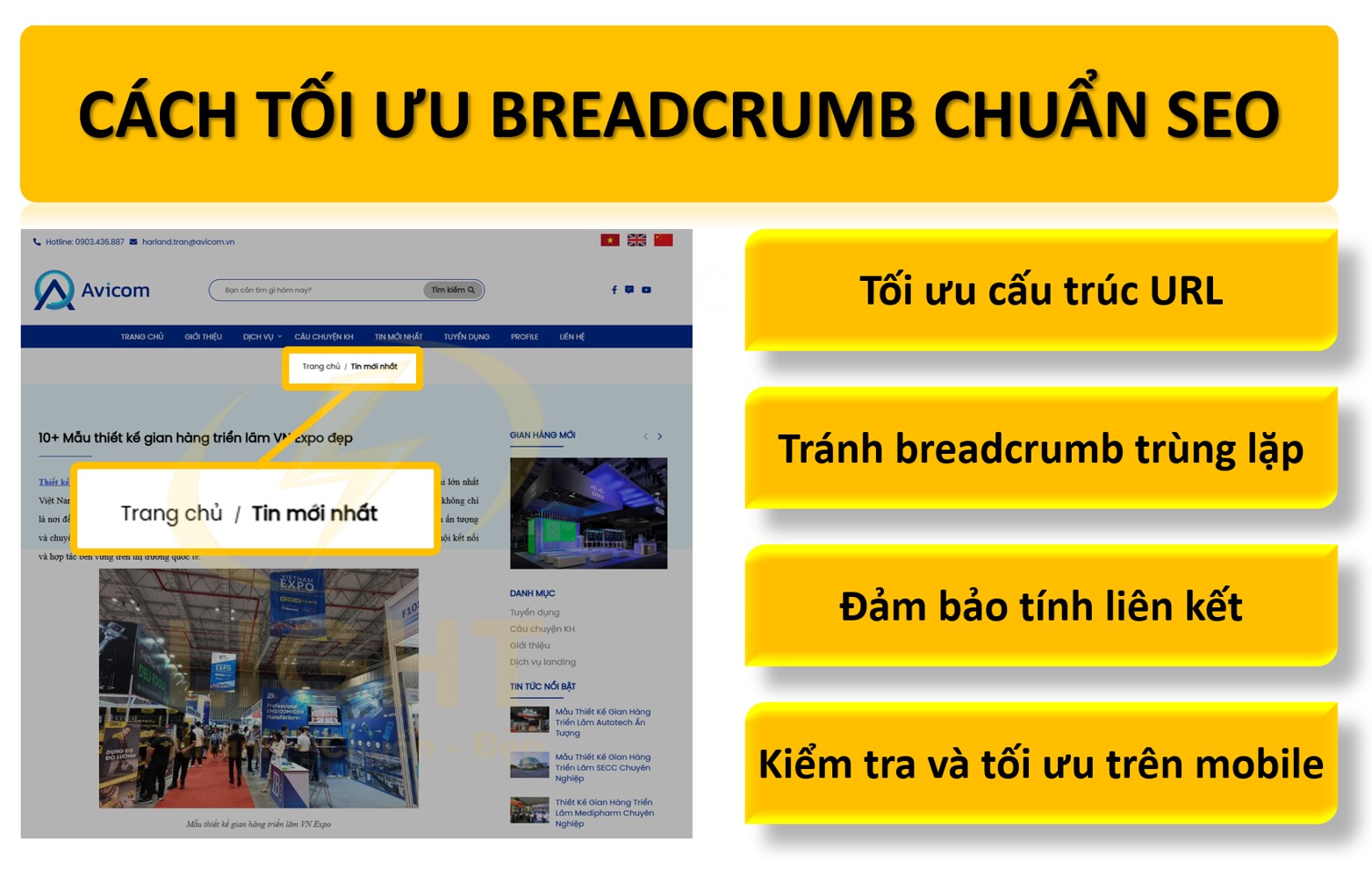 Cách tối ưu Breadcrumb chuẩn SEO