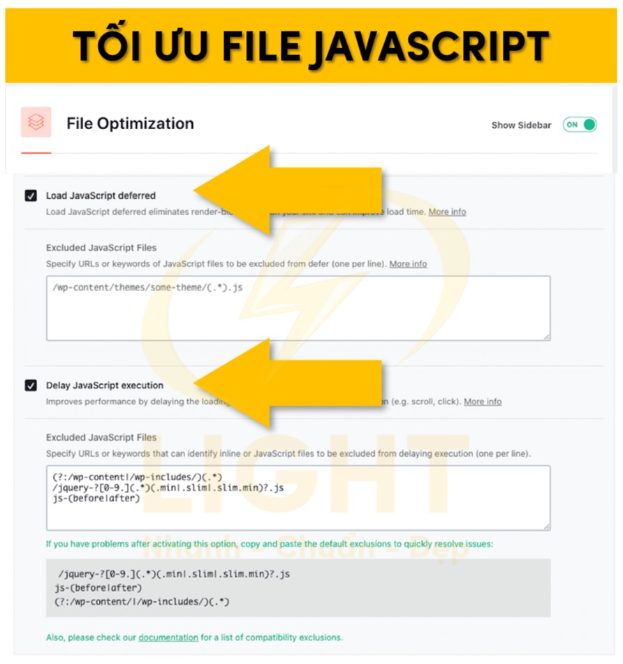 Tối ưu file javascipt trong WP Rocket