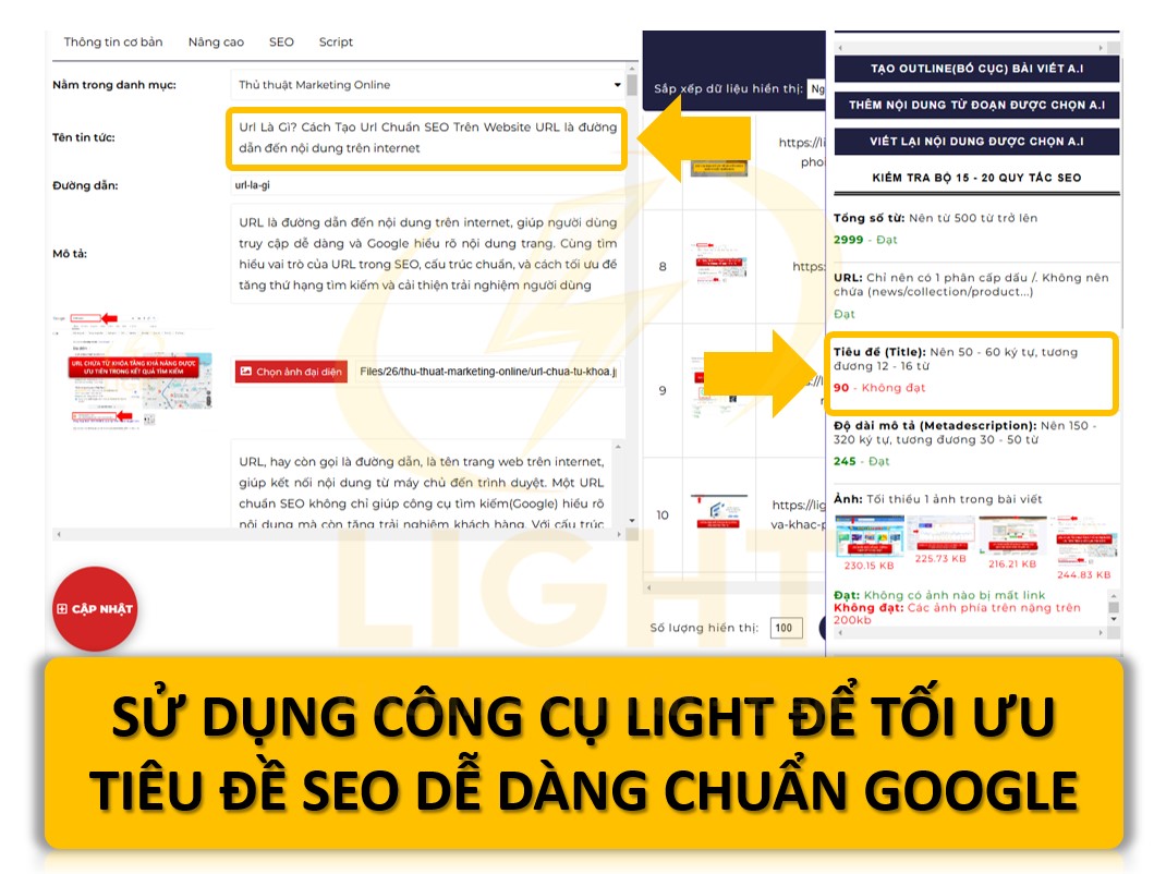 Meta title nên có độ dài vừa phải để không bị cắt trên kết quả tìm kiếm.