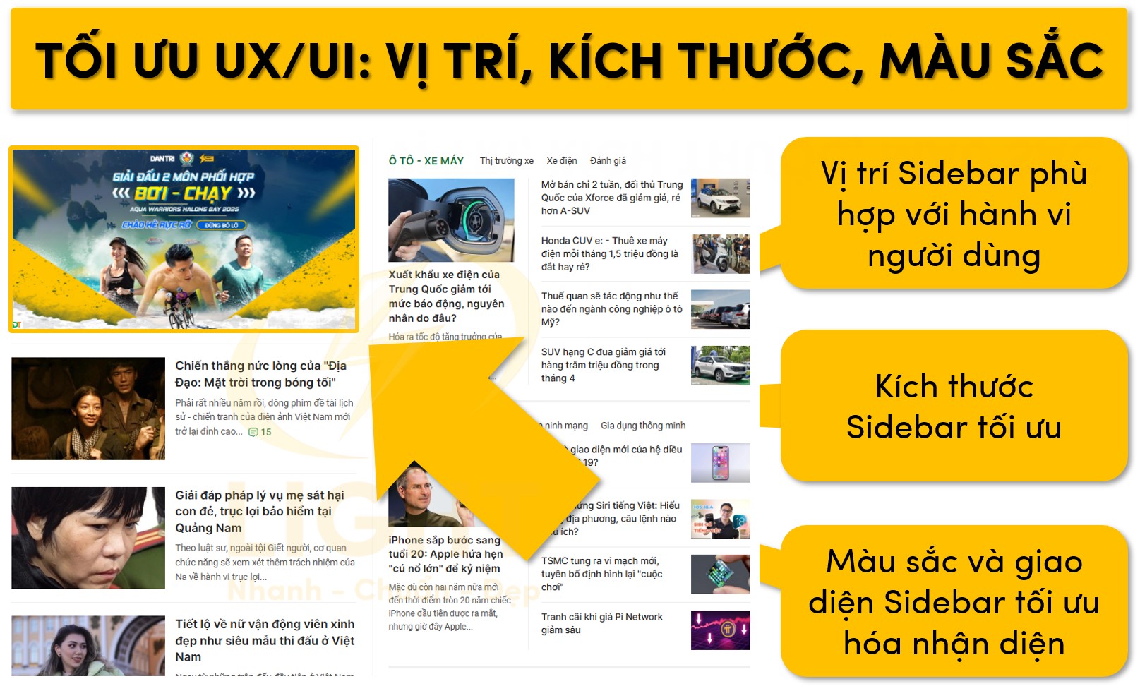 Tối ưu UX/UI của sidebar từ màu sắc, vị trí, kích thước