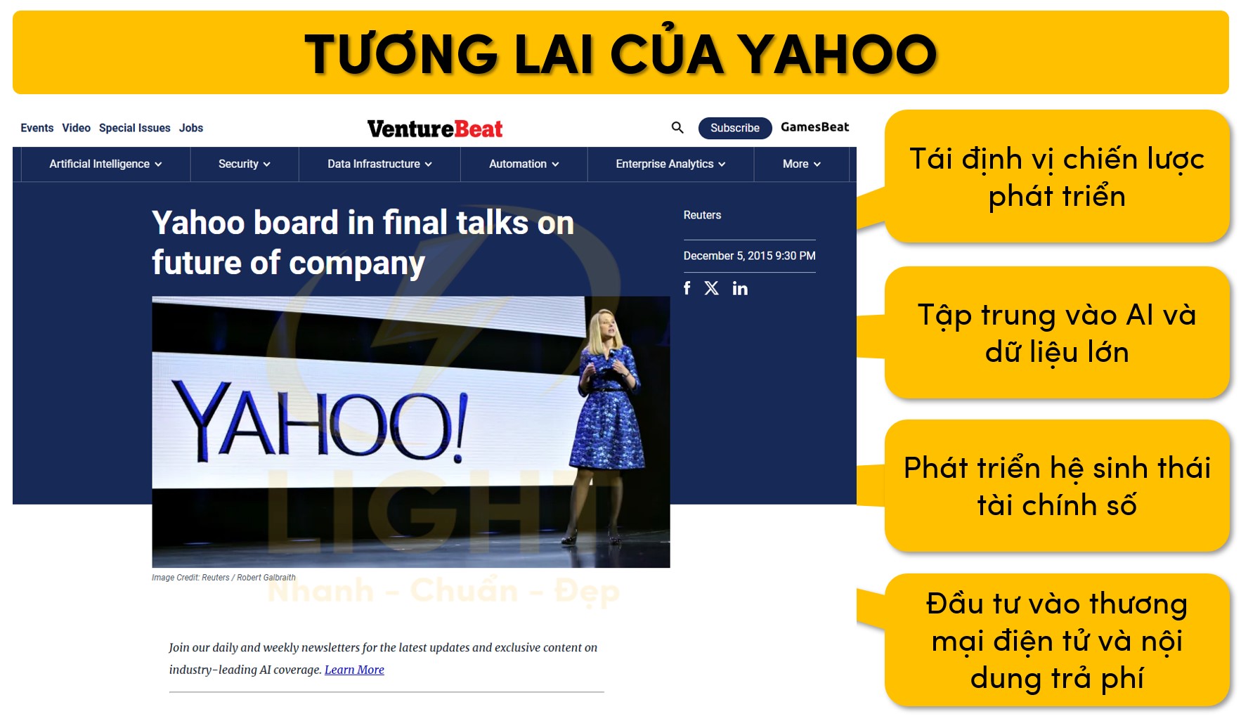 Hội đồng quản trị của Yahoo thông báo về tương lai tập đoàn
