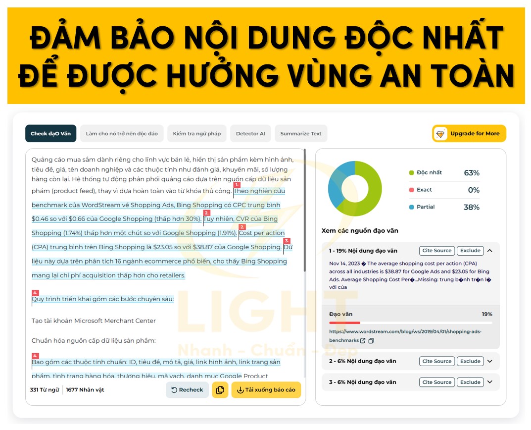 Kiểm tra tính độc nhất của nội dung để được hưởng vùng an toàn của DMCA