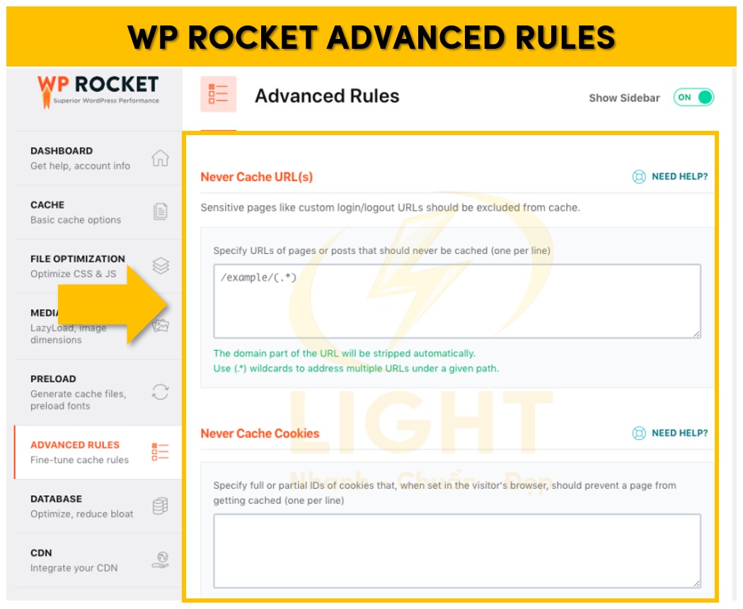 WP Rocket Advanced rules