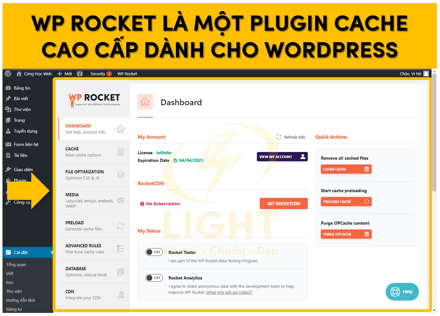 WP Rocket là gì? Hướng dẫn sử dụng WP Rocket chi tiết