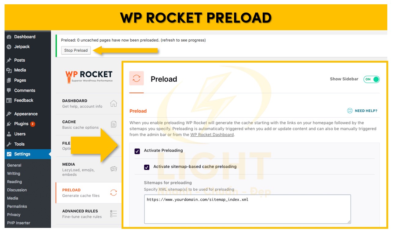 WP Rocket Preload