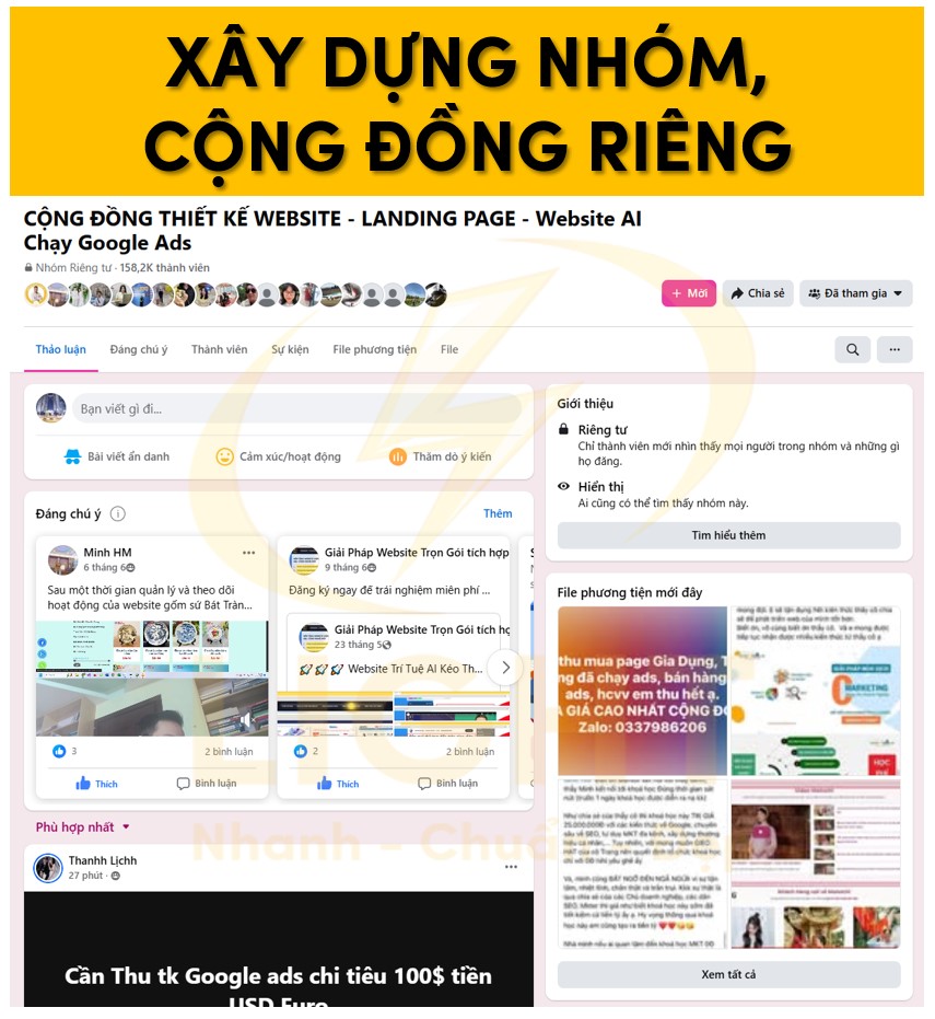 Xây dựng nhóm, cộng đồng riêng