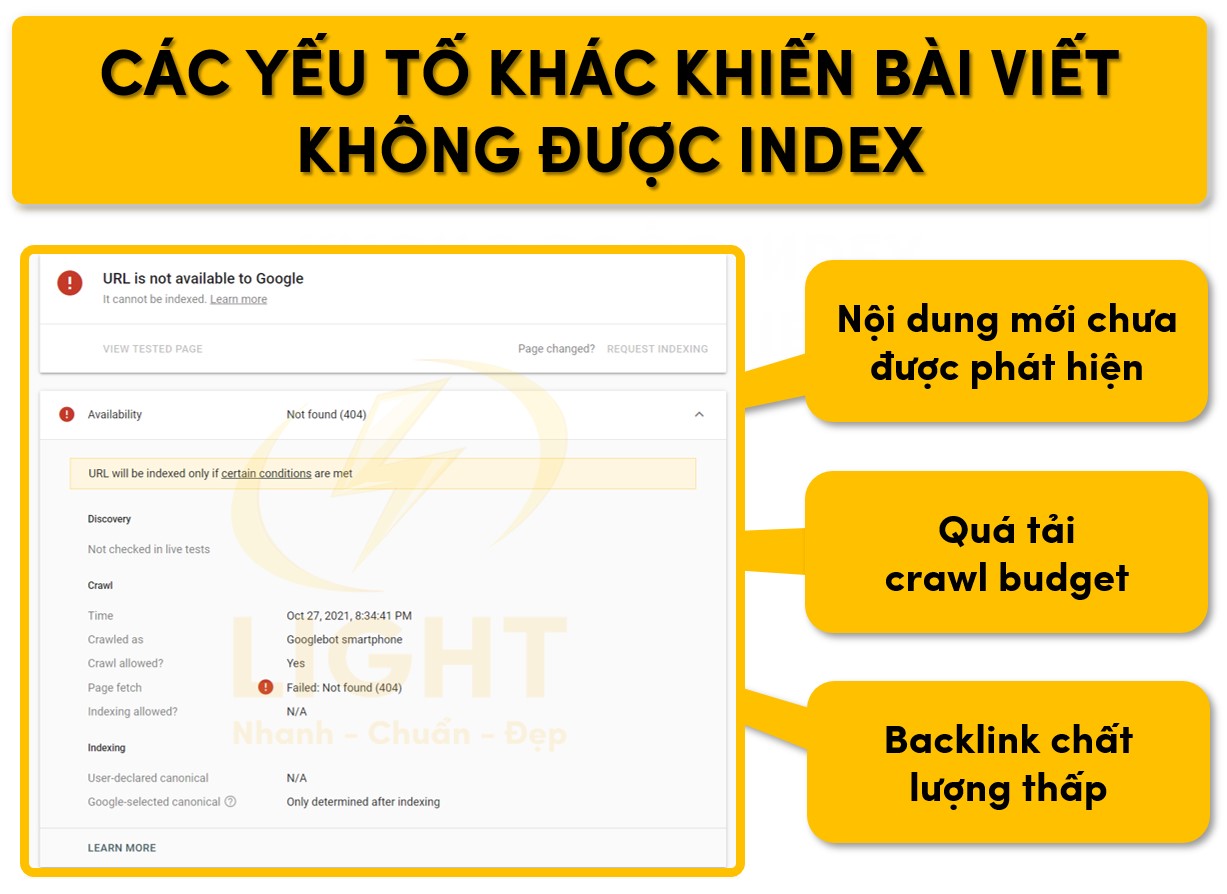 Các yếu tố khác khi index bài viết