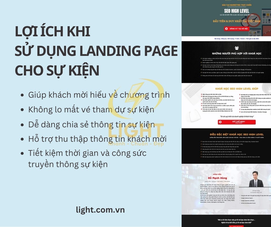 Hướng dẫn cách thiết kế Landing Page cho sự kiện trực tuyến