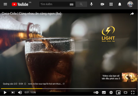 quảng cáo trong luồng youtube khi triển khai dịch vụ marketing online