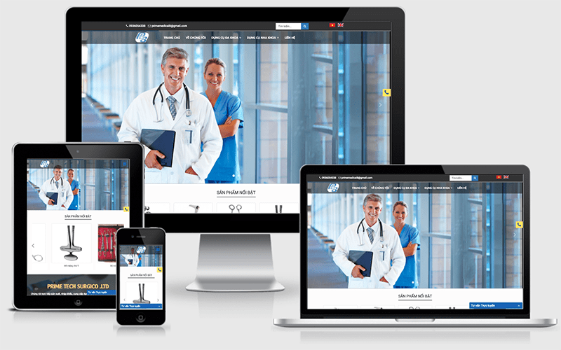 thiết kế website y tế