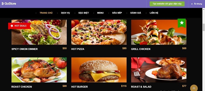 Dịch vụ thiết kế web nhà hàng của LIGHT sử dụng công nghệ hiện đại