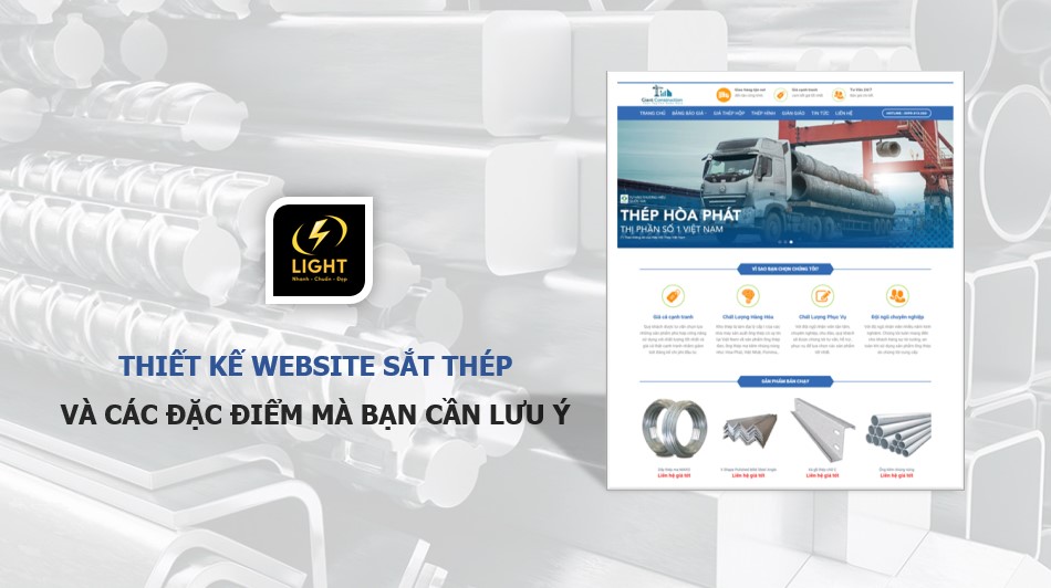 thiết kế website bán sắt thép