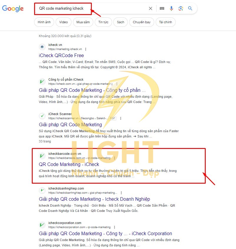 Website chuẩn SEO Icheck hiển thị trên top danh sách tìm kiếm của Google