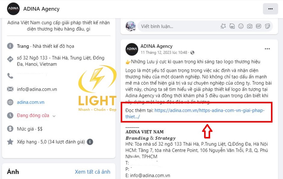 Social Traffic của Adina Việt Nam tới từ mạng xã hội Facebook